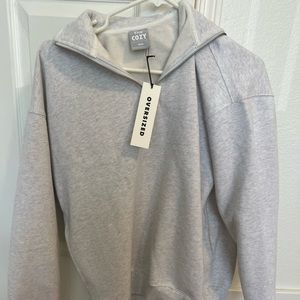 aritzia cozy mega fleece 1/4 zip sweatshirt
